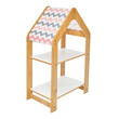 Ραφιέρα Montessori Zoilen pakoworld φυσικό-λευκό-ροζ mdf 50x30x80εκ