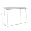 Τραπέζι Cuba pakoworld MDF sonoma-λευκό 120x80x75εκ