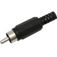 DM-1021 . Φις RCA αρσενικό πλαστικό μαύρο