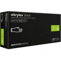 MER13229/AM ΓΑΝΤΙΑ ΝΙΤΡΙΛΙΟΥ MERCATOR NITRYLEX BASIC ΣΕ ΜΑΥΡΟ ΧΡΩΜΑ SMALL (S) AMIO - 100 τεμ.