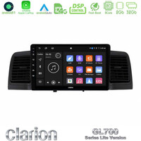 Clarion Gl700 Lite Series 8core Android11 2+32gb Toyota Corolla 2002-2006 Navigation Multimedia Tablet 9" με Carplay & Android Auto u-G72l-Ty0254bl