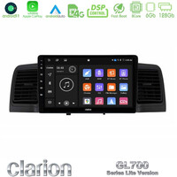 Clarion Gl700 Lite Series 8core Android11 6+128gb Toyota Corolla 2002-2006 Navigation Multimedia Tablet 9" με Carplay & Android Auto u-G76l-Ty0254bl