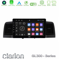 Clarion Gl300 Series 4core Android11 2+32gb Toyota Corolla 2002-2006 Navigation Multimedia Tablet 9" με Carplay & Android Auto u-gl3-Ty0254bl