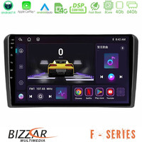 Bizzar f Series 8core Android14 4+64gb  Audi a3 8p Navigation Multimedia Tablet 9" με Carplay & Android Auto u-f-Au0826