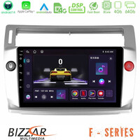 Bizzar f Series 8core Android14 4+64gb  Citroen c4 2004-2010 Navigation Multimedia Tablet 9" με Carplay & Android Auto u-f-Ct0812