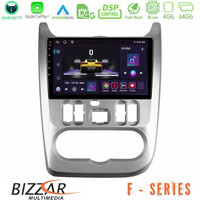 Bizzar f Series 8core Android14 4+64gb  Dacia Duster/sandero/logan Navigation Multimedia Tablet 9" με Carplay & Android Auto u-f-Dc0766