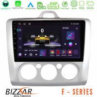 Bizzar f Series 8core Android14 4+64gb  Ford Focus Manual ac Navigation Multimedia Tablet 9" με Carplay & Android Auto u-f-Fd0041m
