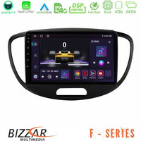 Bizzar f Series 8core Android14 4+64gb  Hyundai i10 2008-2014 Navigation Multimedia Tablet 9" με Carplay & Android Auto u-f-Hy0551