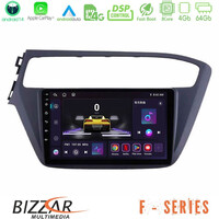 Bizzar f Series 8core Android14 4+64gb  Hyundai i20 2018-2020 Navigation Multimedia Tablet 9" με Carplay & Android Auto u-f-Hy1961