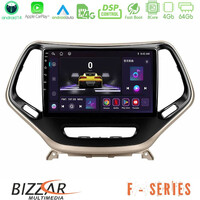 Bizzar f Series 8core Android14 4+64gb  Jeep Cherokee 2014-2019 Navigation Multimedia Tablet 9" με Carplay & Android Auto u-f-Jp0077