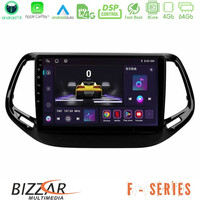 Bizzar f Series 8core Android14 4+64gb  Jeep Compass 2017> Navigation Multimedia Tablet 10" με Carplay & Android Auto u-f-Jp0143