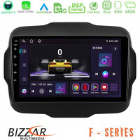 Bizzar f Series 8core Android14 4+64gb  Jeep Renegade 2015-2019 Navigation Multimedia Tablet 9" με Carplay & Android Auto u-f-Jp134