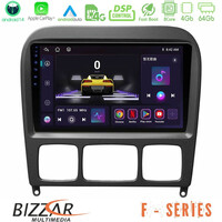 Bizzar f Series 8core Android14 4+64gb  Mercedes s Class 1999-2004 (W220) Navigation Multimedia Tablet 9" με Carplay & Android Auto u-f-Mb0765b