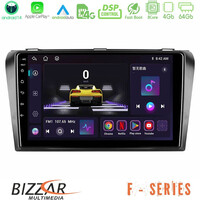 Bizzar f Series 8core Android14 4+64gb  Mazda 3 2004-2009 Navigation Multimedia Tablet 9" με Carplay & Android Auto u-f-Mz0245