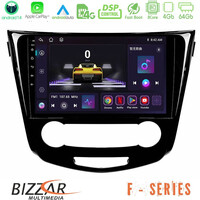 Bizzar f Series 8core Android14 4+64gb  Nissan Qashqai j11 (Manual A/c) Navigation Multimedia Tablet 10" με Carplay & Android Auto u-f-Ns0004m