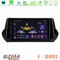 Bizzar f Series 8core Android14 4+64gb  Peugeot 208 2019-2023 Navigation Multimedia Tablet 9" με Carplay & Android Auto u-f-Pg1071