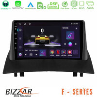 Bizzar f Series 8core Android14 4+64gb  Renault Megane 2 2002-2008 Navigation Multimedia Tablet 9" με Carplay & Android Auto u-f-Rn0717