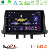 Bizzar f Series 8core Android14 4+64gb  Renault Megane 3 2009-2013 Navigation Multimedia Tablet 9" με Carplay & Android Auto u-f-Rn0718