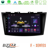 Bizzar f Series 8core Android14 4+64gb  Suzuki Swift 2011-2016 Navigation Multimedia Tablet 9" με Carplay & Android Auto u-f-Sz523