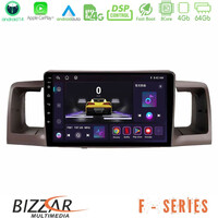 Bizzar f Series 8core Android14 4+64gb  Toyota Corolla 2002-2006 Navigation Multimedia Tablet 9" με Carplay & Android Auto u-f-Ty0254