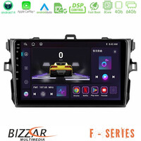 Bizzar f Series 8core Android14 4+64gb  Toyota Corolla 2007-2012 Navigation Multimedia Tablet 9" με Carplay & Android Auto u-f-Ty0502