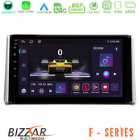 Bizzar f Series 8core Android14 4+64gb  Toyota Rav4 2019-2023 Navigation Multimedia Tablet 10" με Carplay & Android Auto u-f-Ty0542
