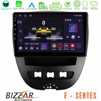 Bizzar f Series 8core Android14 4+64gb  Toyota Aygo/citroen C1/peugeot 107 Navigation Multimedia Tablet 10" με Carplay & Android Auto u-f-Ty0866