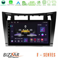Bizzar f Series 8core Android14 4+64gb  Toyota Yaris Navigation Multimedia Tablet 9" (Μαύρο Χρώμα) με Carplay & Android Auto u-f-Ty626b