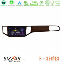 Bizzar f Series 8core Android14 4+64gb  vw Sportsvan 2014-2020 Navigation Multimedia Tablet 9" (Ξύλινη Απόχρωση) με Carplay & Android Auto u-f-Vw0135br