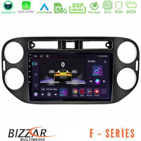 Bizzar f Series 8core Android14 4+64gb  vw Tiguan Navigation Multimedia Tablet 9" (23mm Alarm Button) με Carplay & Android Auto u-f-Vw0639