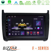 Bizzar f Series 8core Android14 4+64gb  vw Polo Navigation Multimedia Tablet 9" με Carplay & Android Auto u-f-Vw6901bl