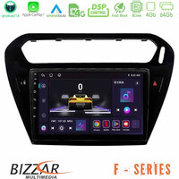 Bizzar f Series 8core Android14 4+64gb  Citroen c-Elysee / Peugeot 301 Navigation Multimedia Tablet 9" με Carplay & Android Auto (Μαύρο)) u-f-Ct0070bl