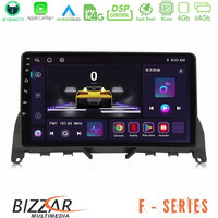 Bizzar f Series 8core Android14 4+64gb  Mercedes c Class W204 Navigation Multimedia Tablet 9" με Carplay & Android Auto (Σκούρο Καφέ) u-f-Mb0842br