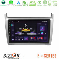 Bizzar f Series 8core Android14 4+64gb  vw Polo 2014-2017 Navigation Multimedia Tablet 9" με Carplay & Android Auto (Silver) u-f-Vw0069hs