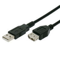 POWERTECH καλώδιο USB αρσενικό σε θηλυκό CAB-U011, copper, 1.5m, μαύρο