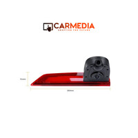 CARMEDIA CMC 613 FORD TRANZIT CUSTOM 2016+ DUAL AHD BRAKE LIGHT CAMERA 180° with LED