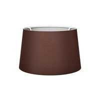 GloboStar® COVER 203-0265 Μοντέρνο Φωτιστικό Καπέλο Καφέ Ύφασμα - Μ38 x Π38 x Υ30cm