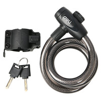 DELI κλειδαριά ποδηλάτου με κλειδί DL508062, Φ12mm, 1m, μαύρη