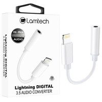 LAMTECH LIGHTNING ADAPTER CABLE AUDIO JACK 3,5MM WHITE