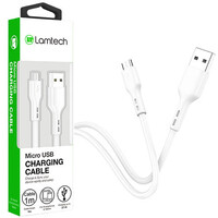 LAMTECH DATACABLE MICRO USB 1m WHITE