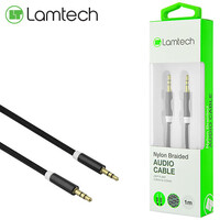 LAMTECH AUDIOCABLE BRAIDED 1m 3.5mm to 3.5mm BLACK