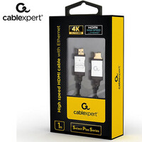 CABLEXPERT 4K HIGH SPEED HDMI CABLE WITH ETHERNET "SELECT PLUS SERIES" 1M