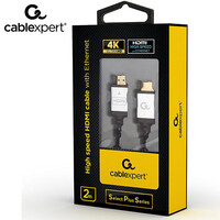 CABLEXPERT 4K HIGH SPEED HDMI CABLE WITH ETHERNET "SELECT PLUS SERIES" 2M