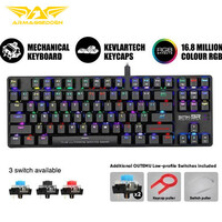 ARMAGGEDDON MECHANICAL LOW PROFILE KEYBOARD RGB FALCONET RED