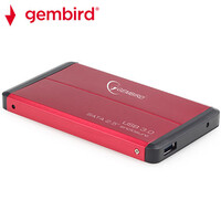 GEMBIRD USB 3.0 2.5"" ENCLOSURE RED