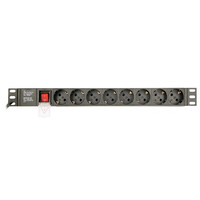 ENERGENIE PDU 8 SCHUKO SOCKETS 1U 16A C14 PLUG 3M