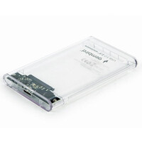 GEMBIRD USB 3,0 2,5" ENCLOSURE FOR 9,5MM DRIVE TRANSPARENT PLASTIC
