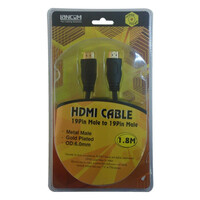 AV542-H19G-1.8F . HDMI CABLE 19pin M/M with filter