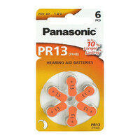 PAN-PR13L-6 . Panasonic PR13 μπαταρίες Zinc Air 1,4V 6τμχ