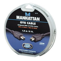391122 . Manhattan καλώδιο Mini-USB A σε Mini-USB B OTG M/M 1.8m